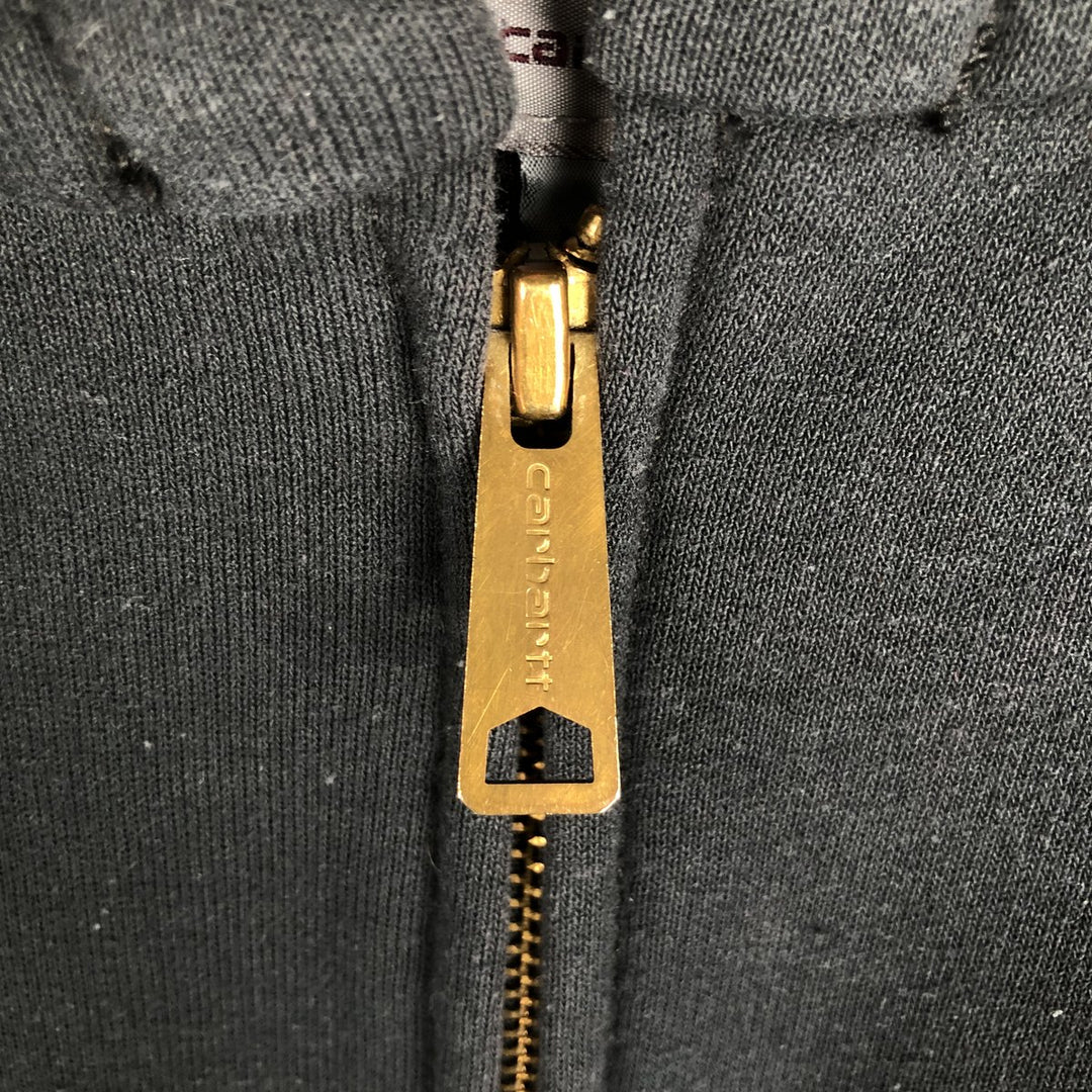 Carhartt Sweat Full Zip Hoodie Men's XL cotton black type Vintage Second Hand