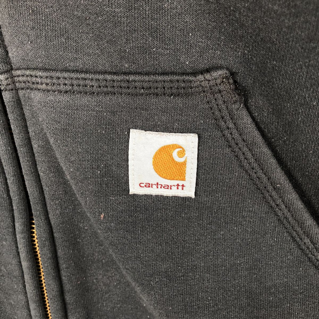 Carhartt Sweat Full Zip Hoodie Men's XL cotton black type Vintage Second Hand