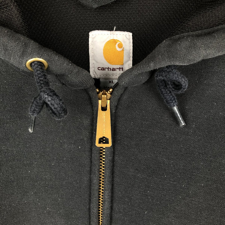 Carhartt Sweat Full Zip Hoodie Men's XL cotton black type Vintage Second Hand