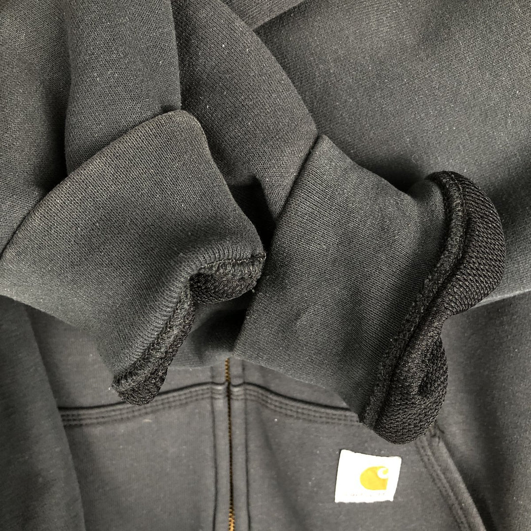 Carhartt Sweat Full Zip Hoodie Men's XL cotton black type Vintage Second Hand