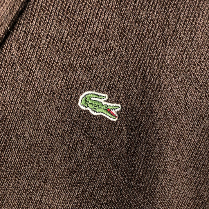 Lacoste Acrylic and Wool Knit Cardigan, Size 5, Men's Size L wool brown type Vintage Second Hand