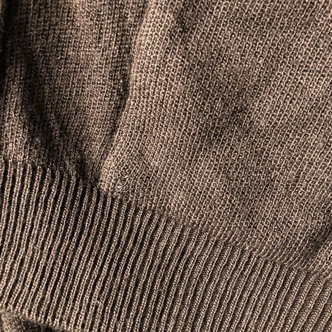 Lacoste Acrylic and Wool Knit Cardigan, Size 5, Men's Size L wool brown type Vintage Second Hand