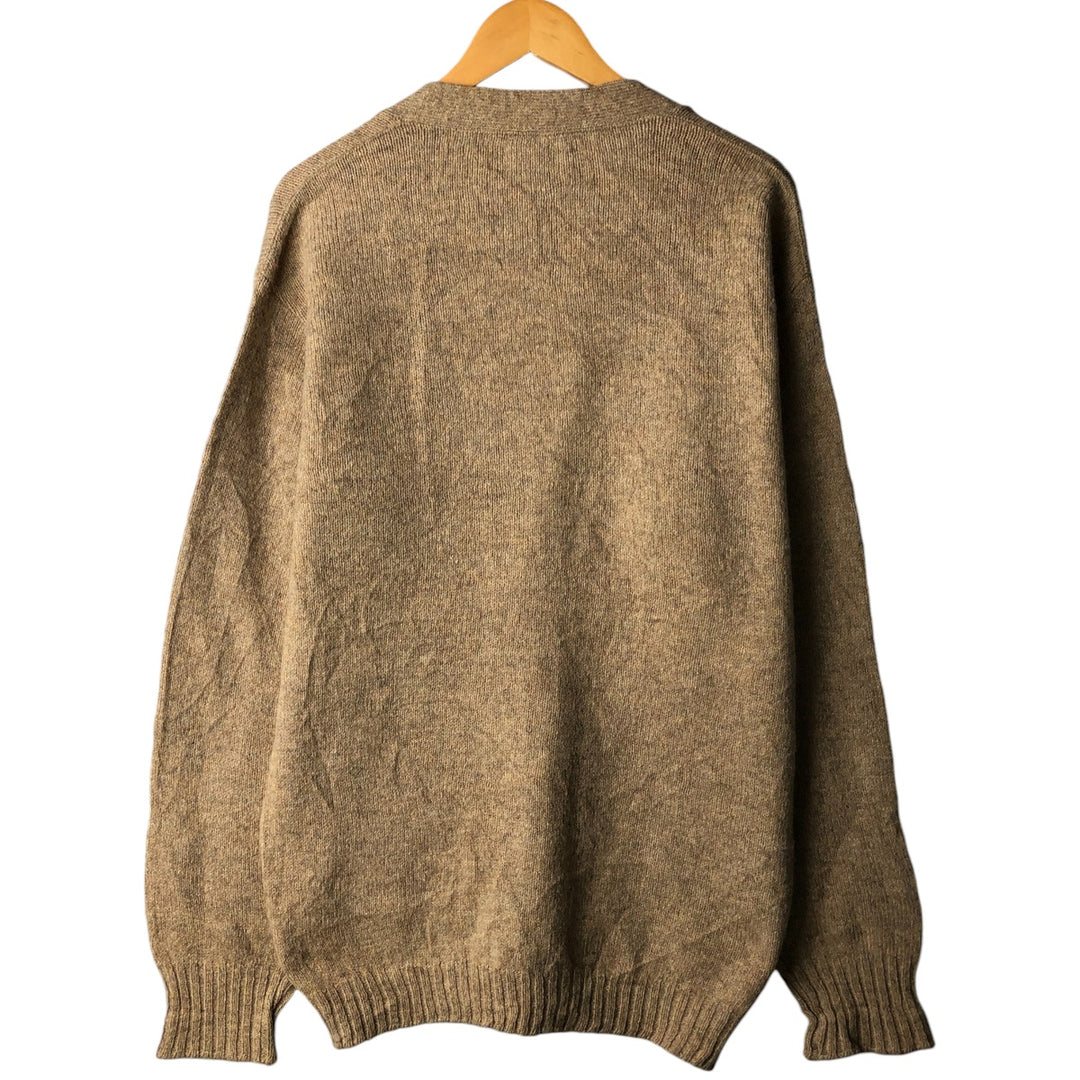 Vintage 1980'S Puritan Aquamatic wool knit cardigan, made in the USA, men's size XL wool Beige type Vintage Second Hand