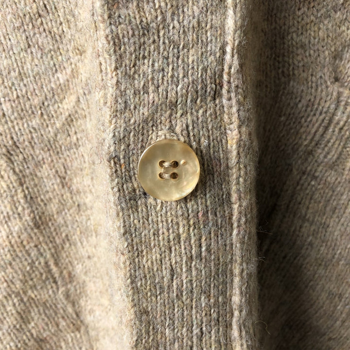 Vintage 1980'S Puritan Aquamatic wool knit cardigan, made in the USA, men's size XL wool Beige type Vintage Second Hand