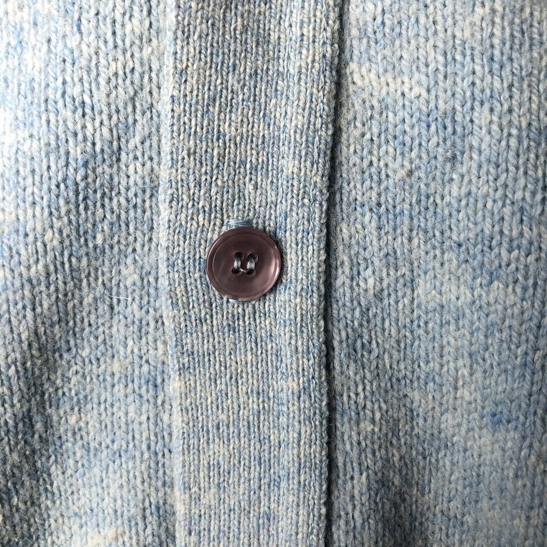 Vintage 1970'S Jantzen wool knit cardigan, made in the USA, size L, men's unclear Blue type light blue Vintage Second Hand