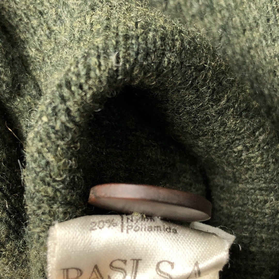 Vintage 1980'S Lacoste Chemise French Lacoste collared wool knit cardigan, size 6, men's XL Lamb wool green type Vintage Second Hand