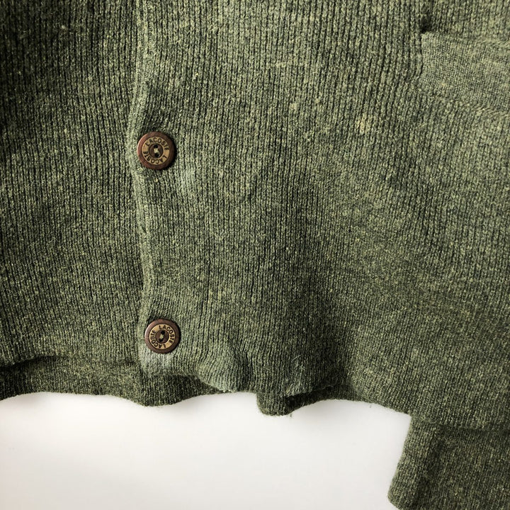 Vintage 1980'S Lacoste Chemise French Lacoste collared wool knit cardigan, size 6, men's XL Lamb wool green type Vintage Second Hand