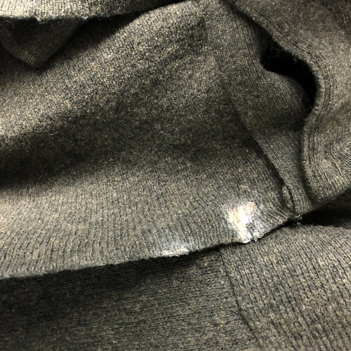 Vintage 1980'S Lacoste Chemise French Lacoste collared wool knit cardigan, size 6, men's XL Lamb wool green type Vintage Second Hand