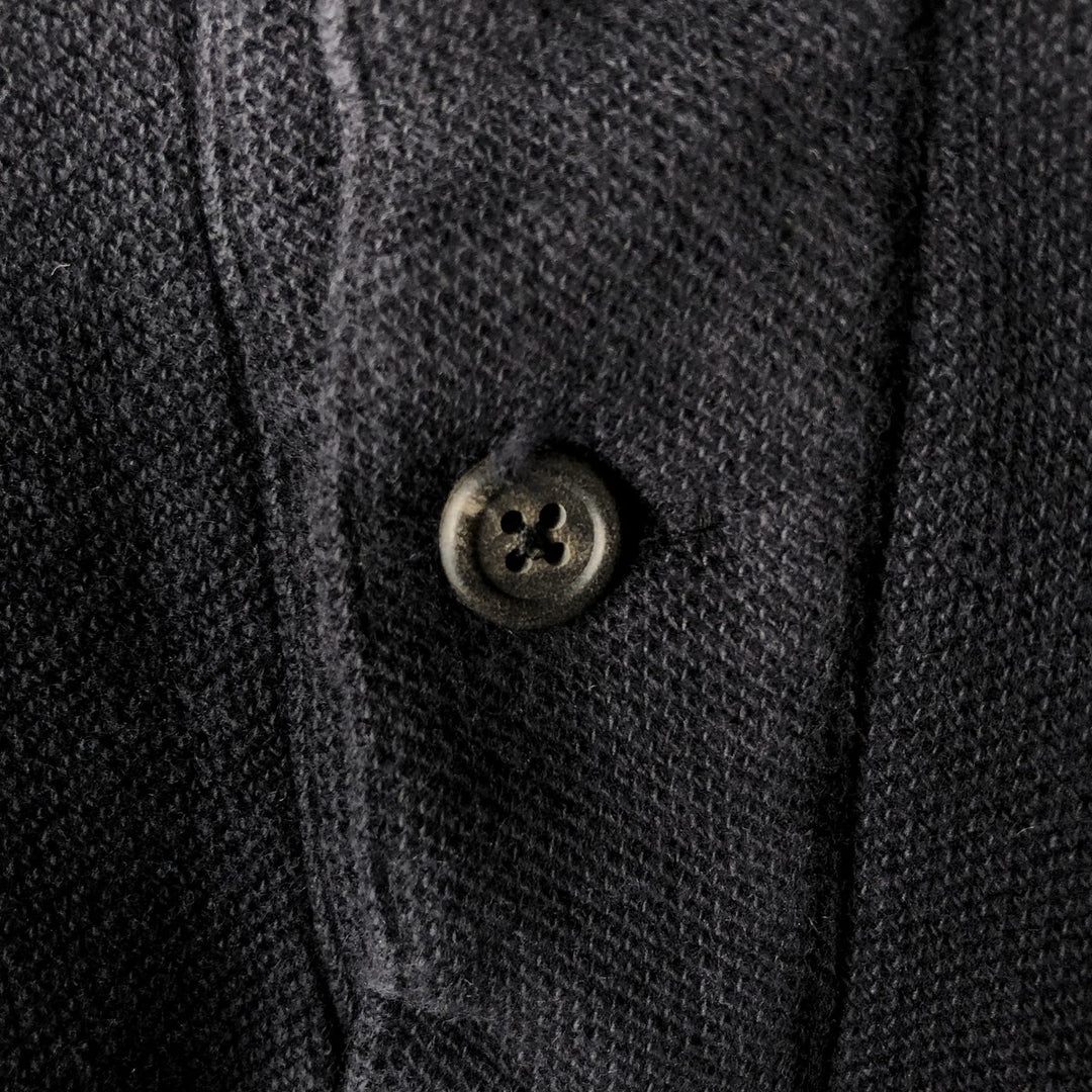 Vintage 90'S Ralph Lauren POLO by Ralph Lauren long-sleeved polo shirt, Made in USA, Men's Size L cotton black type Vintage Second Hand