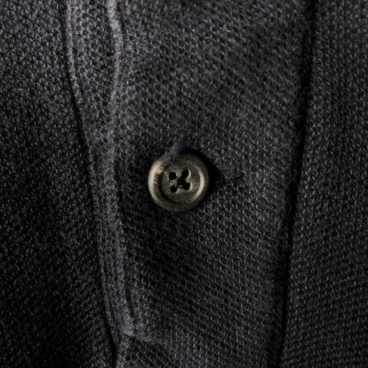 Vintage 90'S Ralph Lauren POLO by Ralph Lauren long-sleeved polo shirt, Made in USA, Men's Size L cotton black type Vintage Second Hand