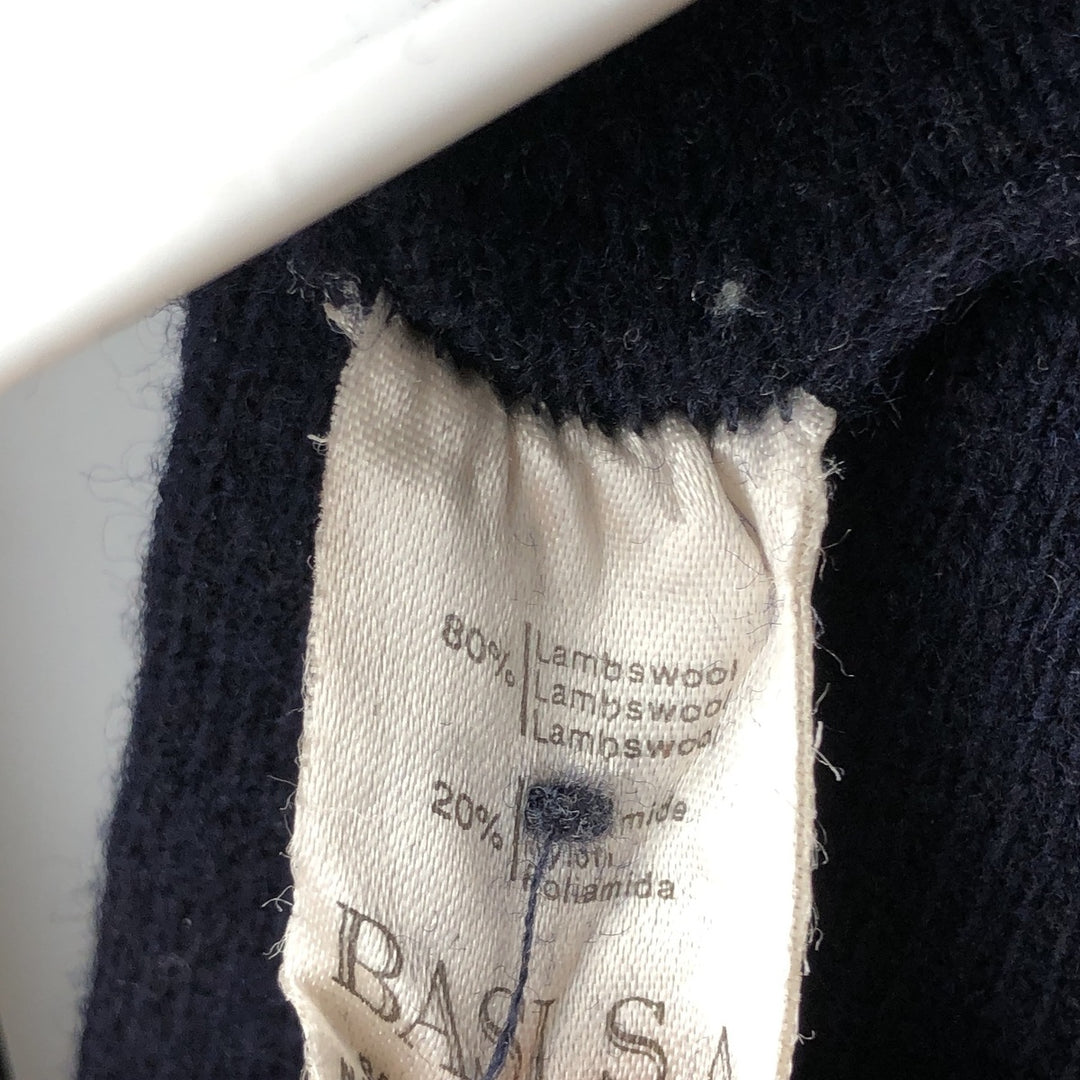 90'S Vintage Lacoste Polo Knit Sweater, Size 7, Men's XXL Lamb wool black type Vintage Second Hand