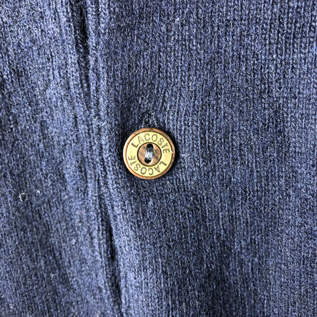 90'S Vintage Lacoste Polo Knit Sweater, Size 7, Men's XXL Lamb wool black type Vintage Second Hand