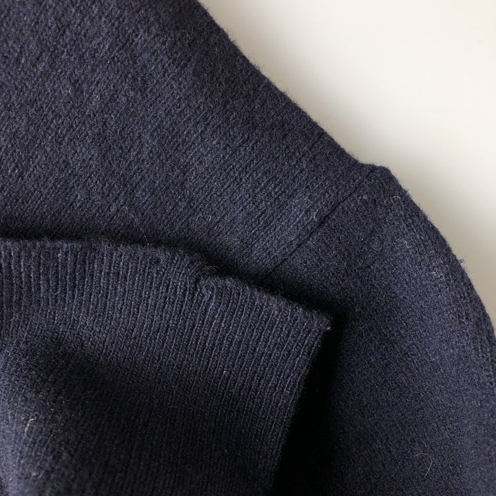 90'S Vintage Lacoste Polo Knit Sweater, Size 7, Men's XXL Lamb wool black type Vintage Second Hand