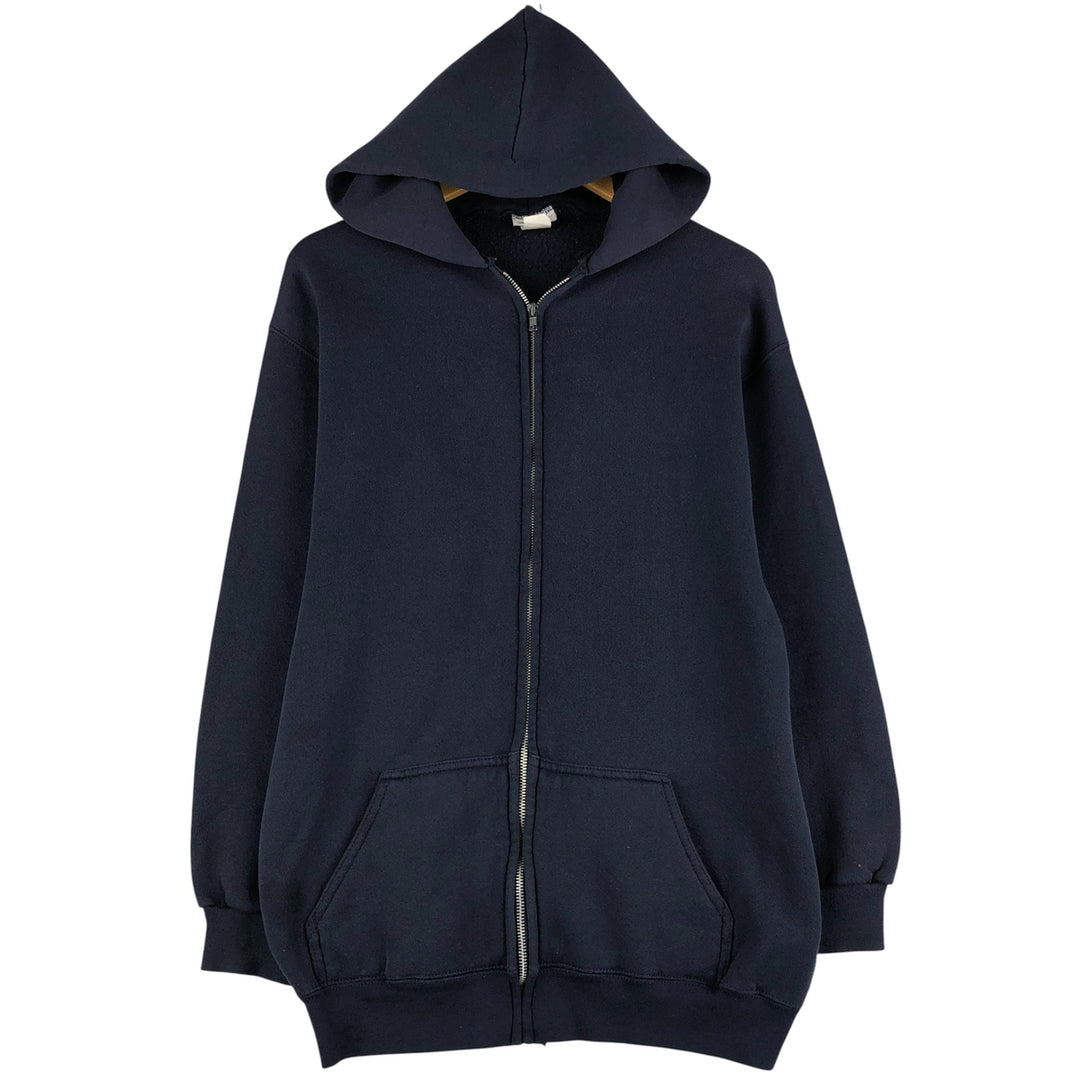 Vintage 90'S Pro Spirit full-zip sweatshirt hoodie, made in the USA, size L, men's cotton navy blue type Vintage Second Hand