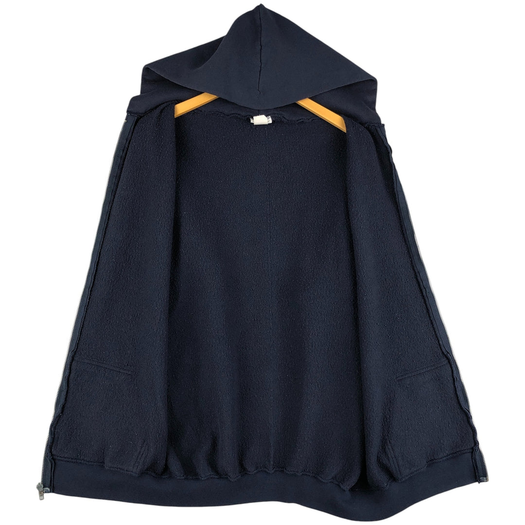 Vintage 90'S Pro Spirit full-zip sweatshirt hoodie, made in the USA, size L, men's cotton navy blue type Vintage Second Hand