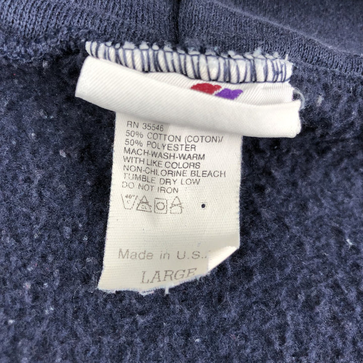 Vintage 90'S Pro Spirit full-zip sweatshirt hoodie, made in the USA, size L, men's cotton navy blue type Vintage Second Hand
