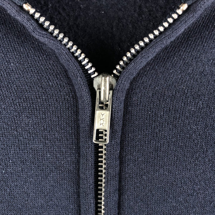 Vintage 90'S Pro Spirit full-zip sweatshirt hoodie, made in the USA, size L, men's cotton navy blue type Vintage Second Hand