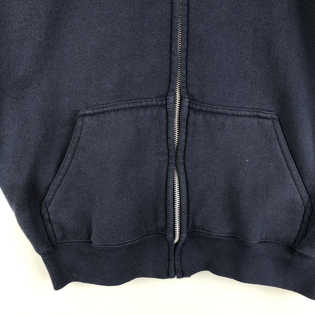 Vintage 90'S Pro Spirit full-zip sweatshirt hoodie, made in the USA, size L, men's cotton navy blue type Vintage Second Hand