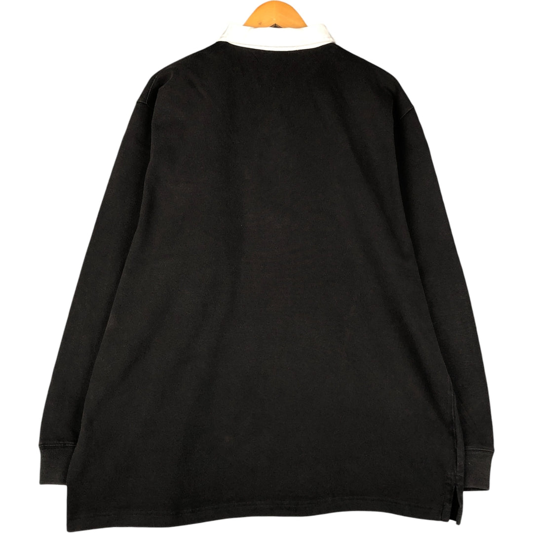 Ralph Lauren POLO by Ralph Lauren long sleeve rugby shirt, men's size L cotton black type Vintage Second Hand