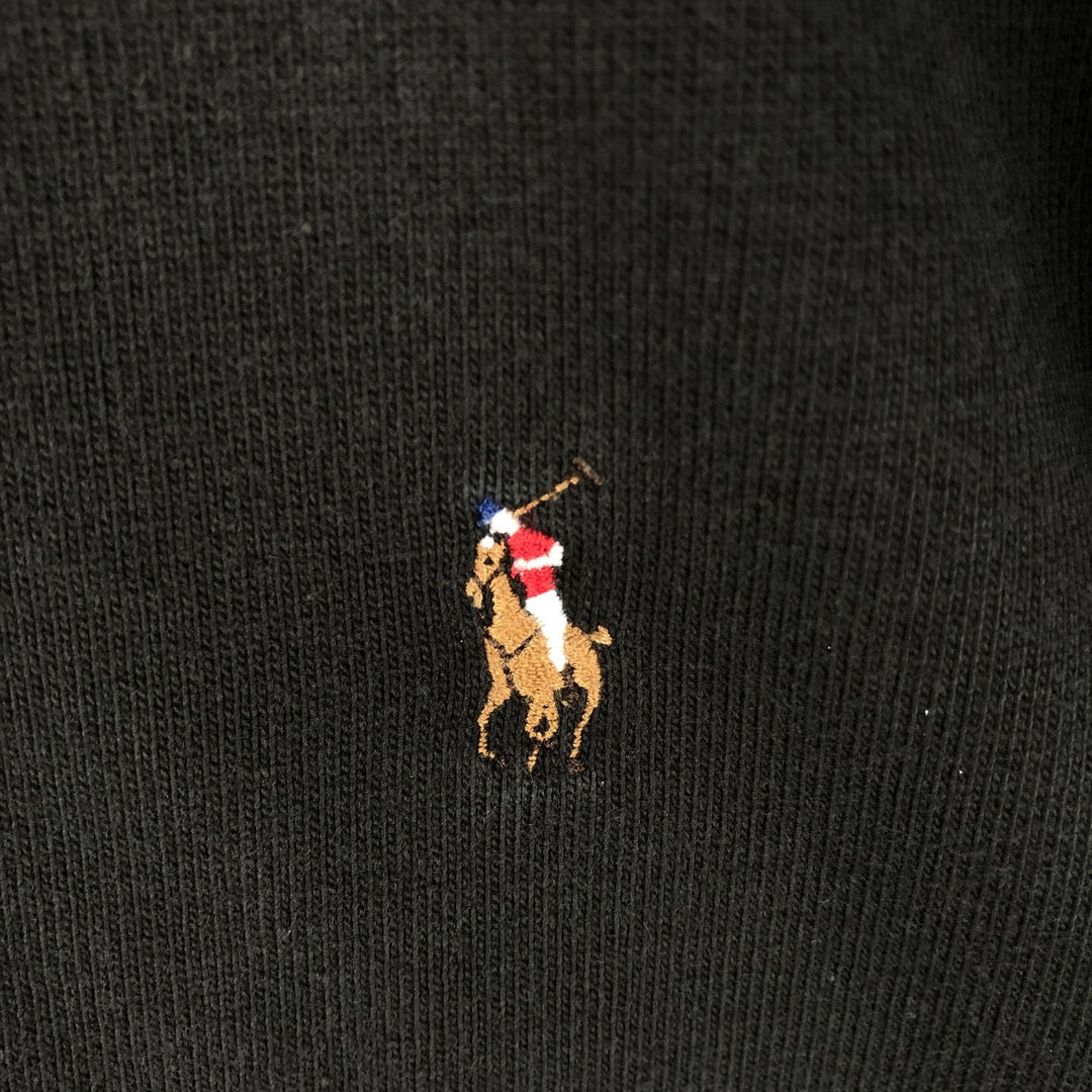 Ralph Lauren POLO by Ralph Lauren long sleeve rugby shirt, men's size L cotton black type Vintage Second Hand