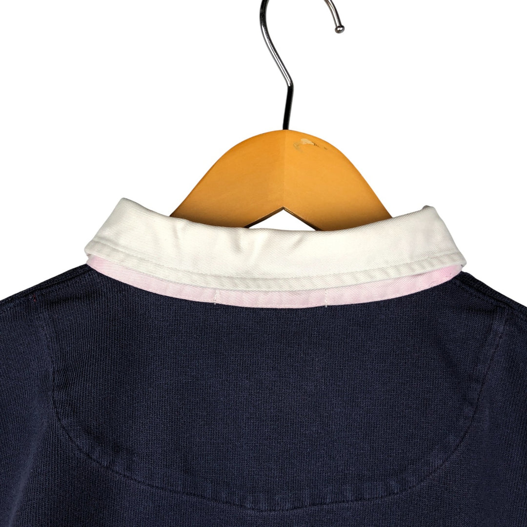 Ralph Lauren POLO by Ralph Lauren long sleeve rugby shirt, men's XL size cotton navy blue type Vintage Second Hand
