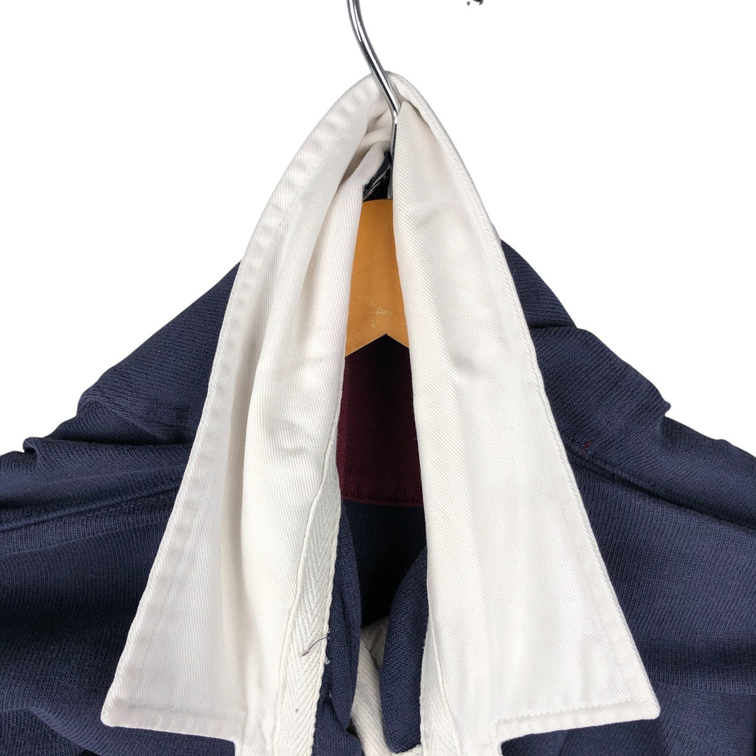 Ralph Lauren POLO by Ralph Lauren long sleeve rugby shirt, men's XL size cotton navy blue type Vintage Second Hand