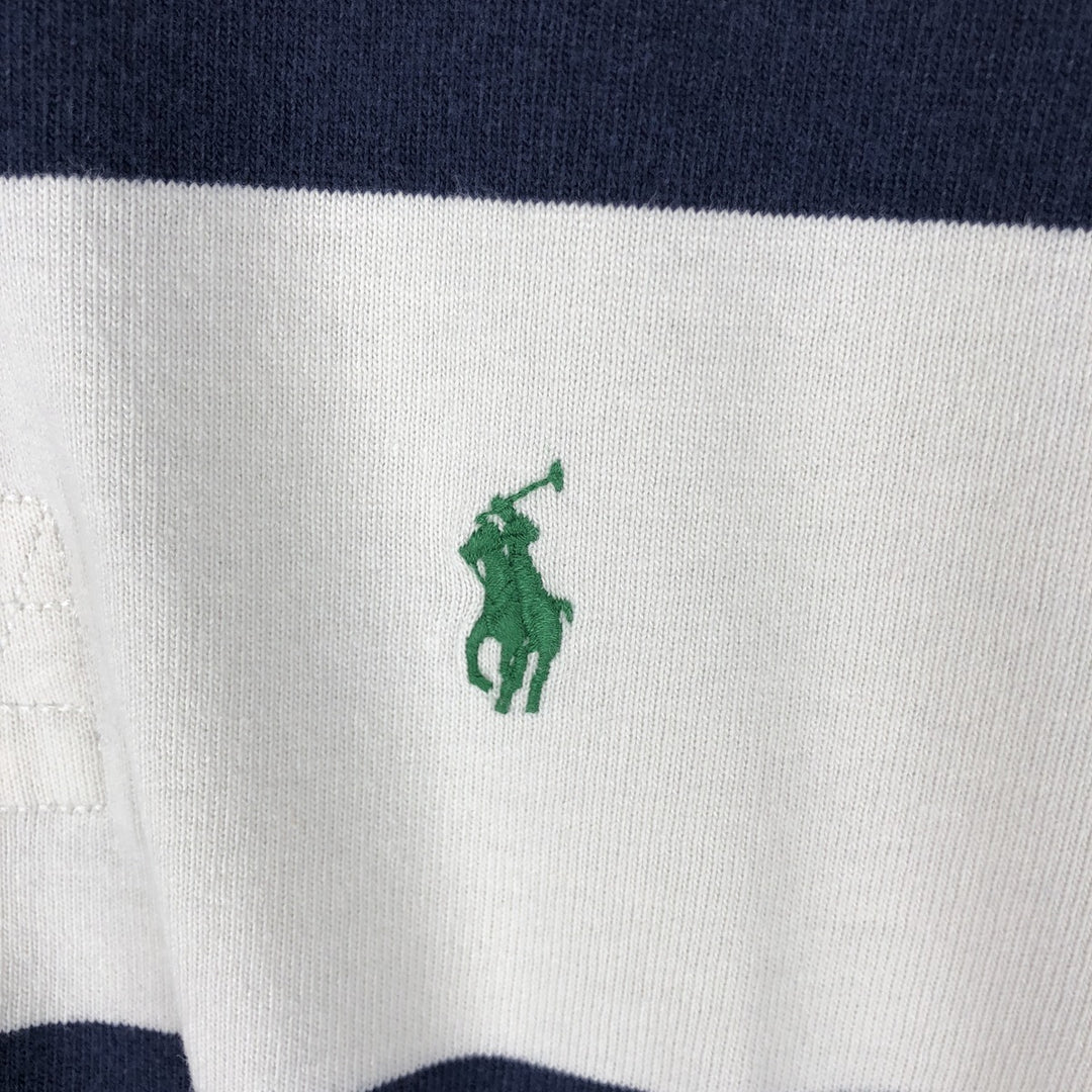 Ralph Lauren POLO by Ralph Lauren long sleeve rugby shirt, men's size L cotton white type Vintage Second Hand