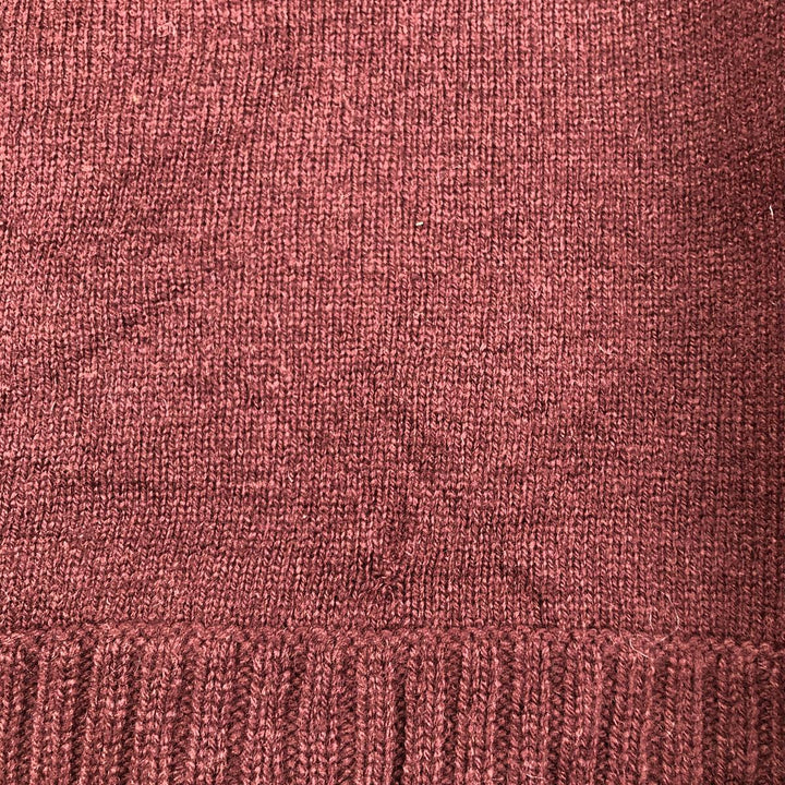 Harley-Davidson Lambswool Knit Sweater, Men's Size L Lamb wool burgundy type Vintage Second Hand