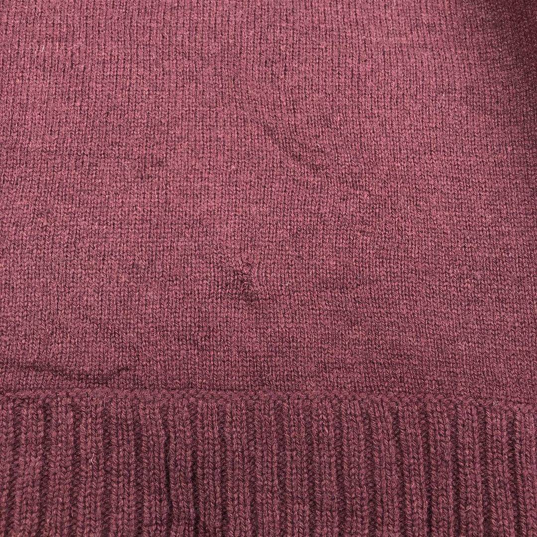 Harley-Davidson Lambswool Knit Sweater, Men's Size L Lamb wool burgundy type Vintage Second Hand