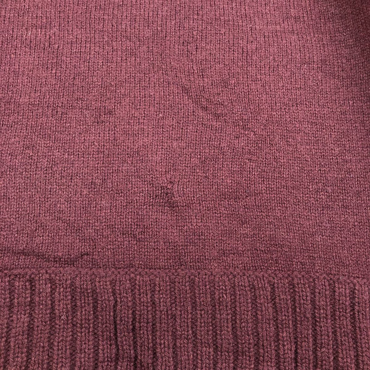 Harley-Davidson Lambswool Knit Sweater, Men's Size L Lamb wool burgundy type Vintage Second Hand
