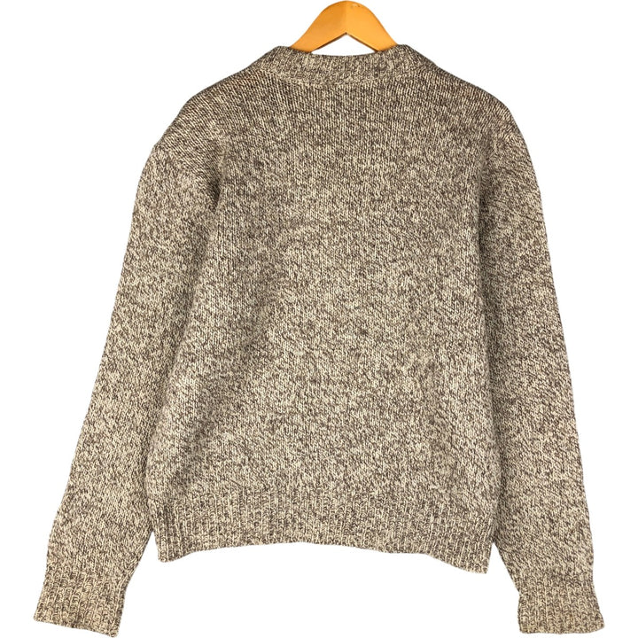 Vintage 1980'S LLBean lambswool knit sweater, size M, men's unclear Beige type Vintage Second Hand