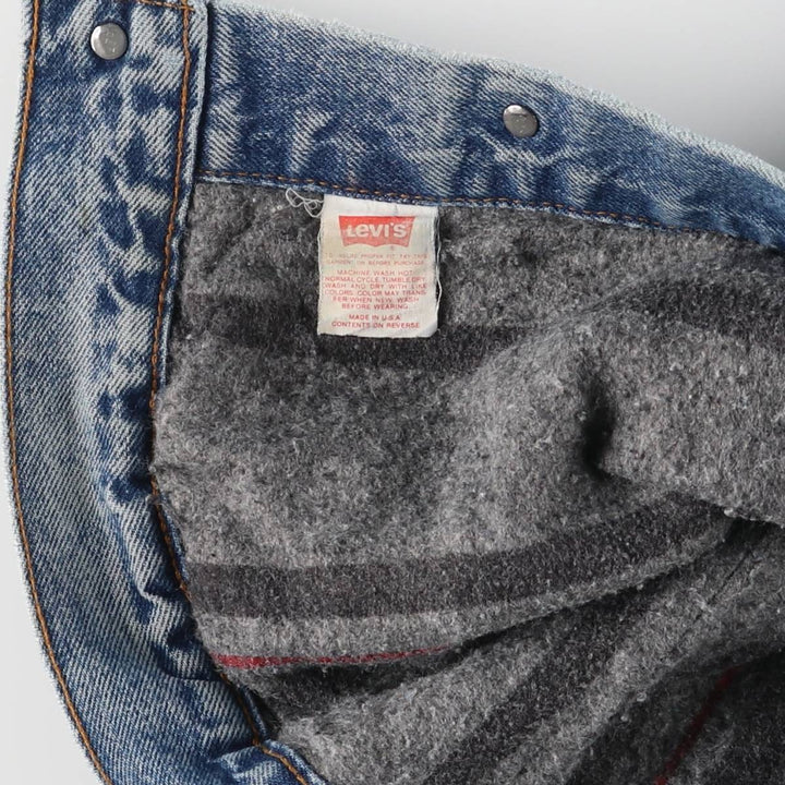 90'S Levi's 71506-0316 denim jacket, made in the USA, men's size M, vintage cotton blue type Vintage Second Hand