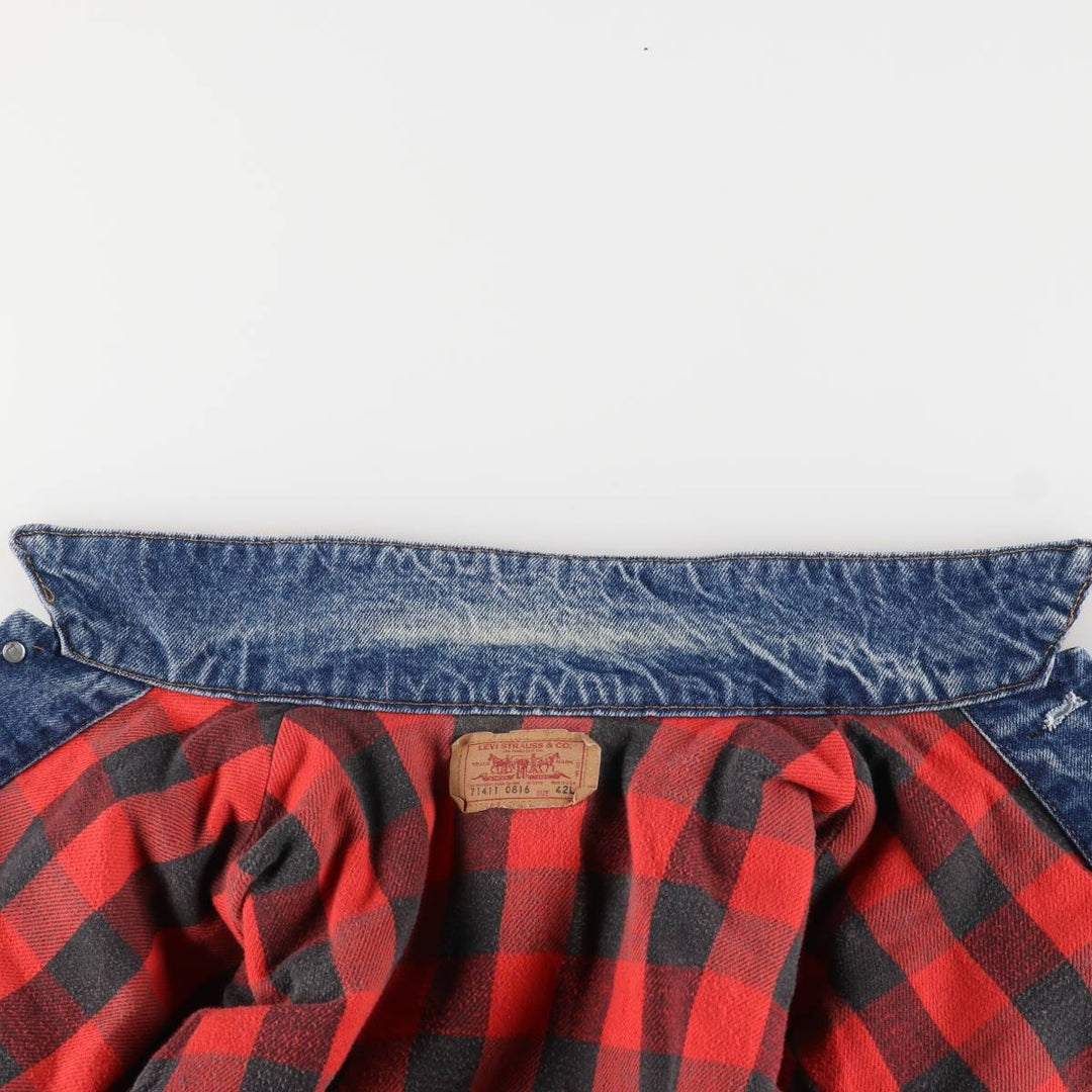 Vintage 80s-90'S Levi's 71411-0816 denim jacket, made in the USA, size M. cotton blue type Vintage Second Hand