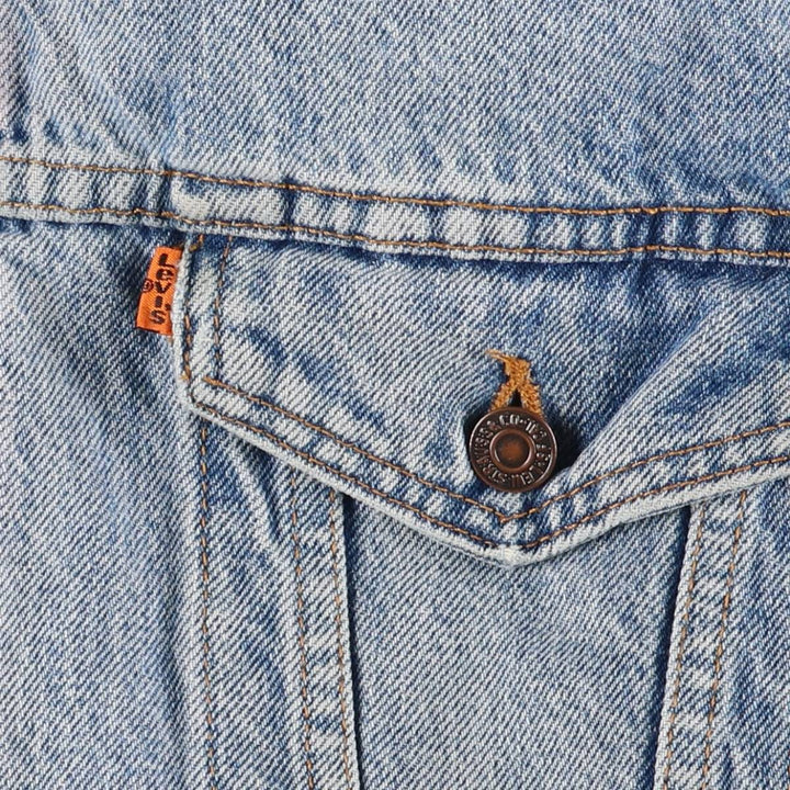 90'S Levi's 57696-0790 denim jacket, made in the USA, men's size XL, vintage cotton blue type Vintage Second Hand