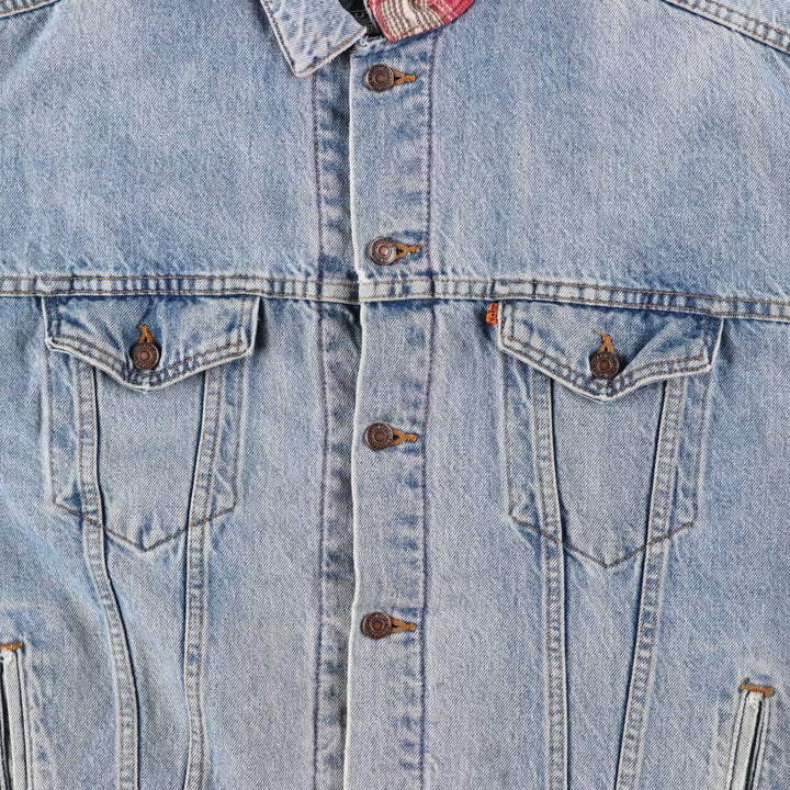 90'S Levi's 57696-0790 denim jacket, made in the USA, men's size XL, vintage cotton blue type Vintage Second Hand