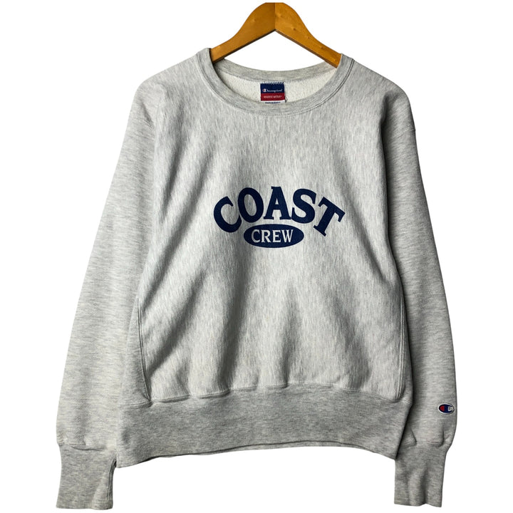 Champion REVERSE WEAVE Reverse Weave Printed Sweatshirt Trainer Men's M size unclear gray type Vintage Second Hand