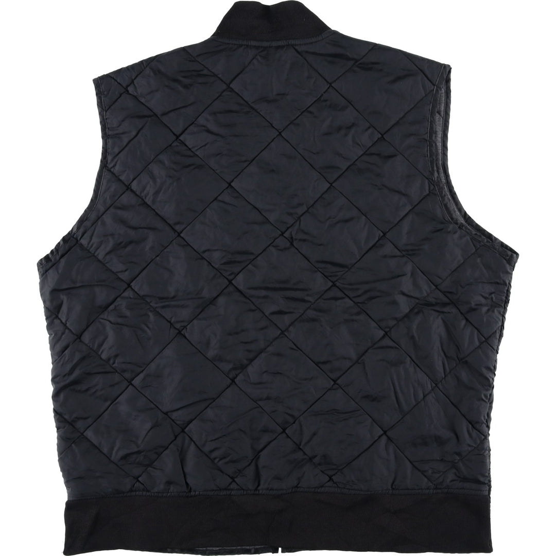 Dickies WORK quilted vest, men's size L Nylon black type Vintage Second Hand