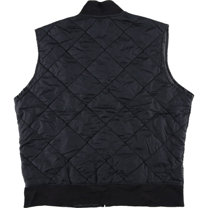 Dickies WORK quilted vest, men's size L Nylon black type Vintage Second Hand
