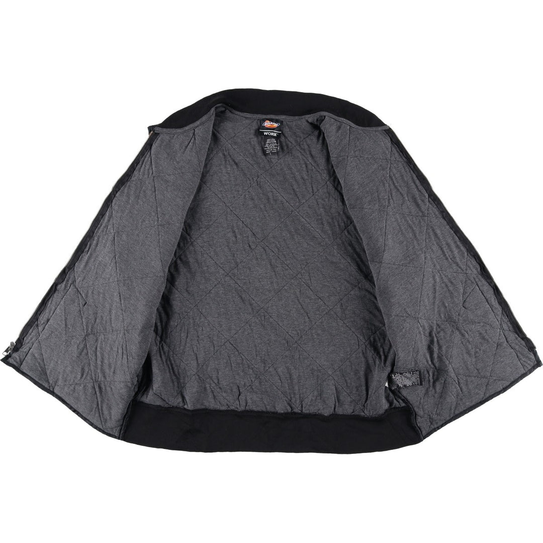 Dickies WORK quilted vest, men's size L Nylon black type Vintage Second Hand