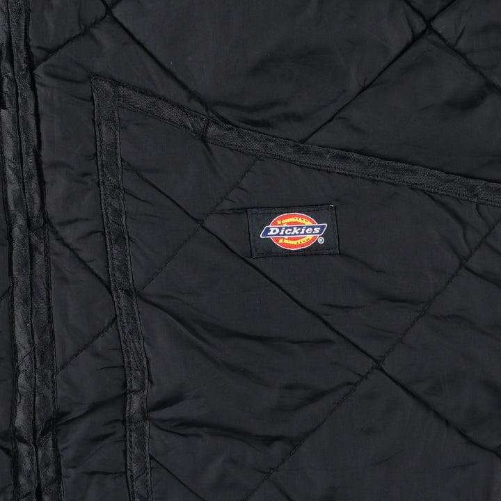 Dickies WORK quilted vest, men's size L Nylon black type Vintage Second Hand