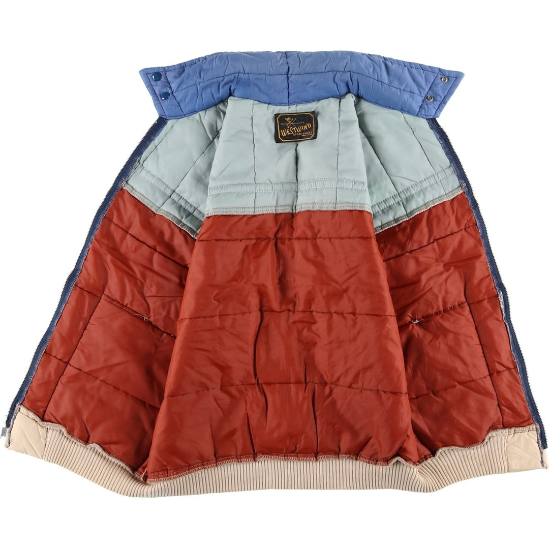 Vintage 1970'S Westwing padded vest, made in the USA, size L, men's unclear blue type Vintage Second Hand
