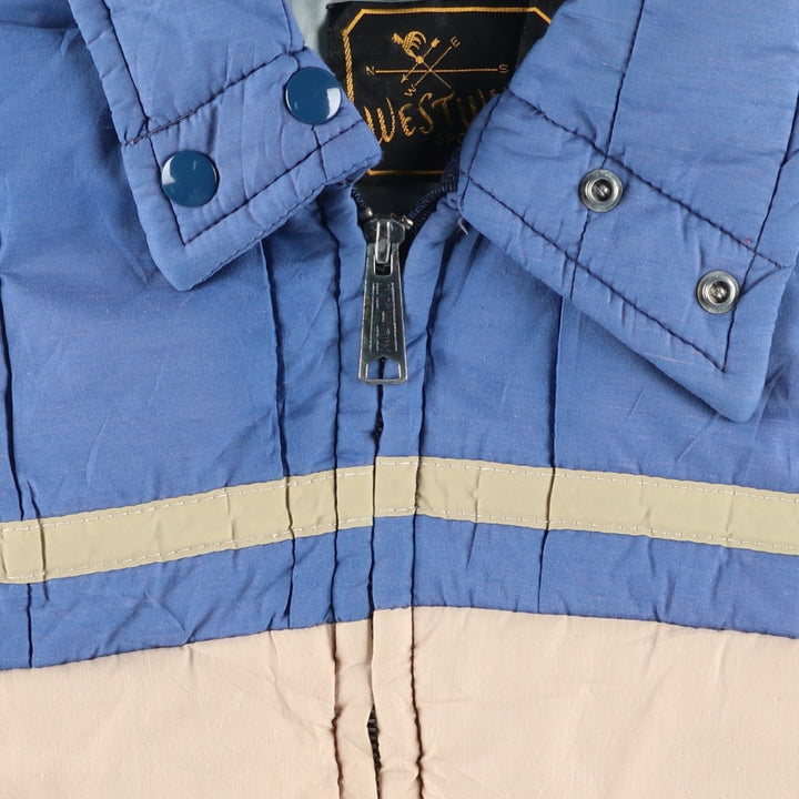 Vintage 1970'S Westwing padded vest, made in the USA, size L, men's unclear blue type Vintage Second Hand