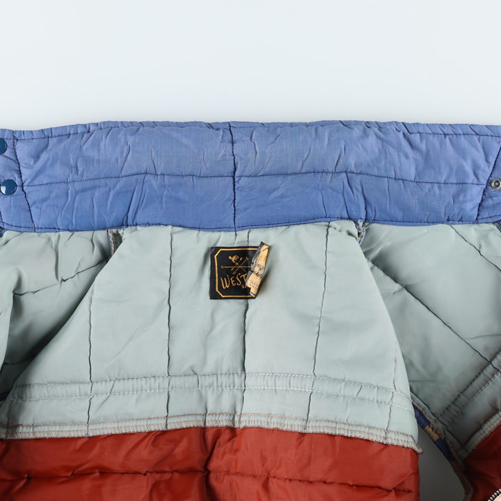 Vintage 1970'S Westwing padded vest, made in the USA, size L, men's unclear blue type Vintage Second Hand
