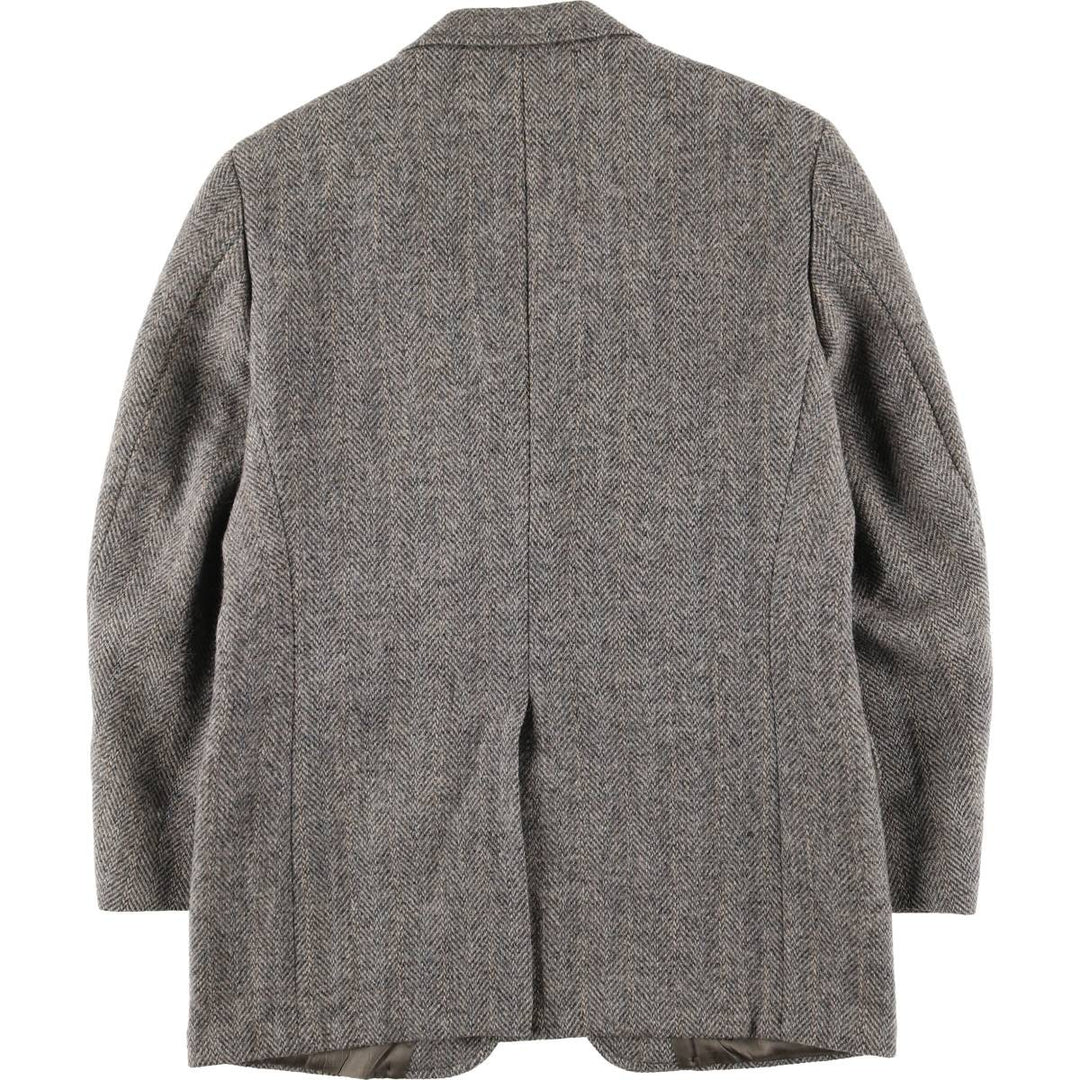 Vintage 1980s-1990'S Palm Beach Harris Tweed wool tailored jacket, made in the USA, size M. wool gray type Vintage Second Hand
