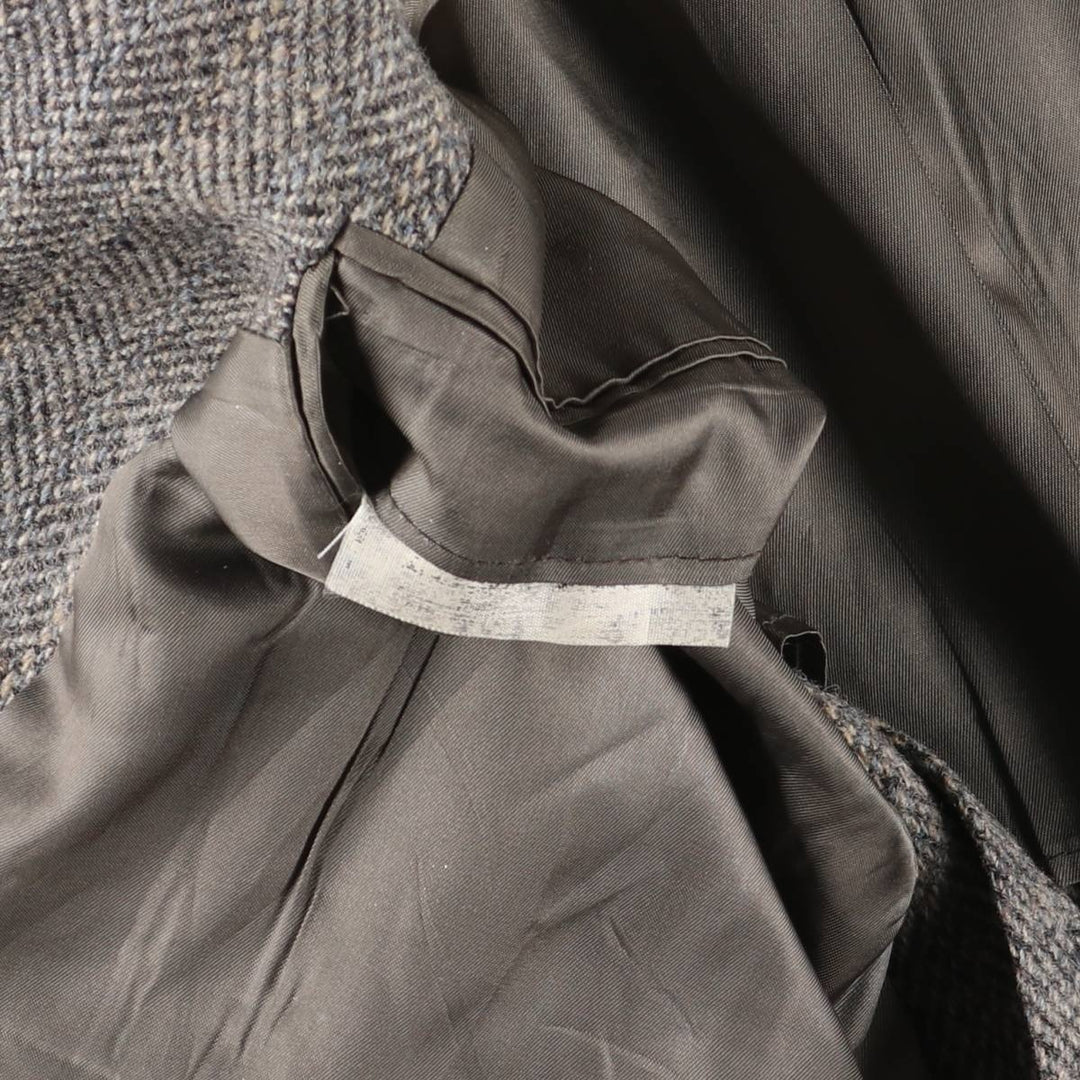 Vintage 1980s-1990'S Palm Beach Harris Tweed wool tailored jacket, made in the USA, size M. wool gray type Vintage Second Hand