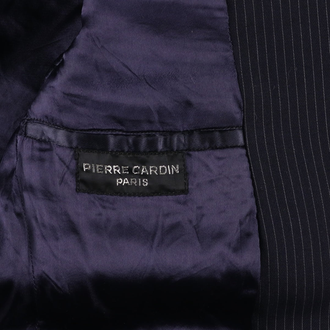 Pierre Cardin Stripe Pattern Tailored Jacket, Men's Size Small unclear navy blue type Vintage Second Hand