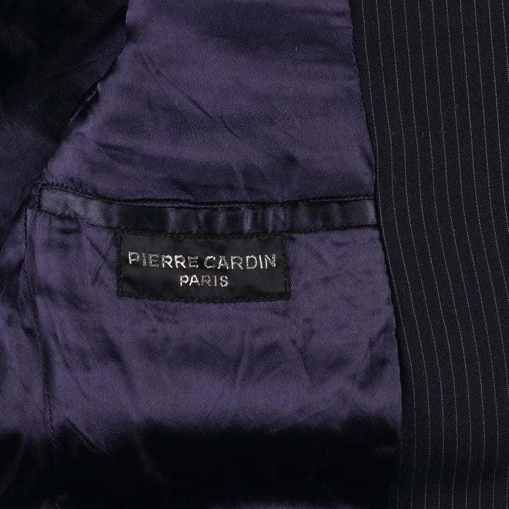 Pierre Cardin Stripe Pattern Tailored Jacket, Men's Size Small unclear navy blue type Vintage Second Hand