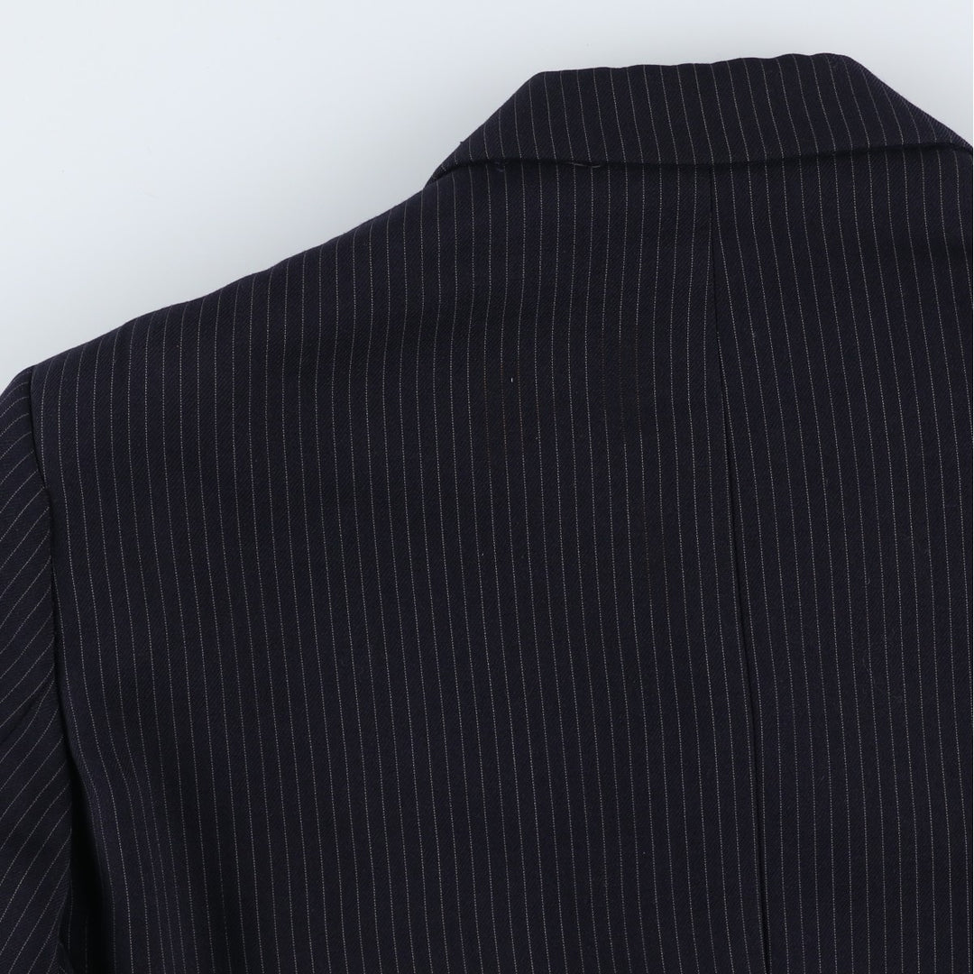 Pierre Cardin Stripe Pattern Tailored Jacket, Men's Size Small unclear navy blue type Vintage Second Hand