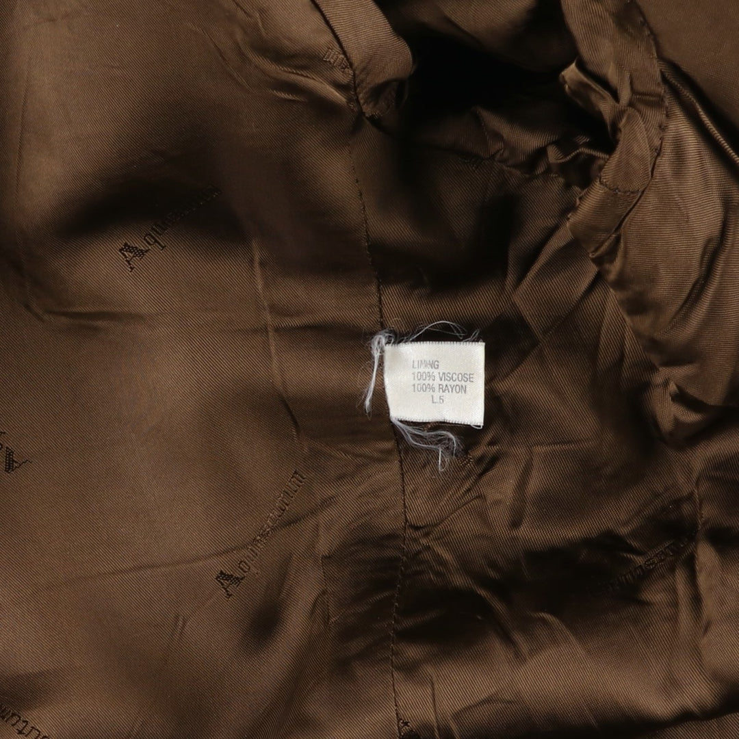 Aquascutum Check Pattern Wool Tailored Jacket, Made in England, Men's Size XL, Vintage wool brown type Vintage Second Hand