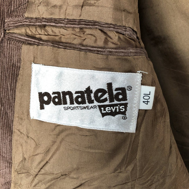 Vintage 70s-80'S Levi's PANATELA Corduroy Tailored Jacket, Men's Size Medium unclear brown type Vintage Second Hand